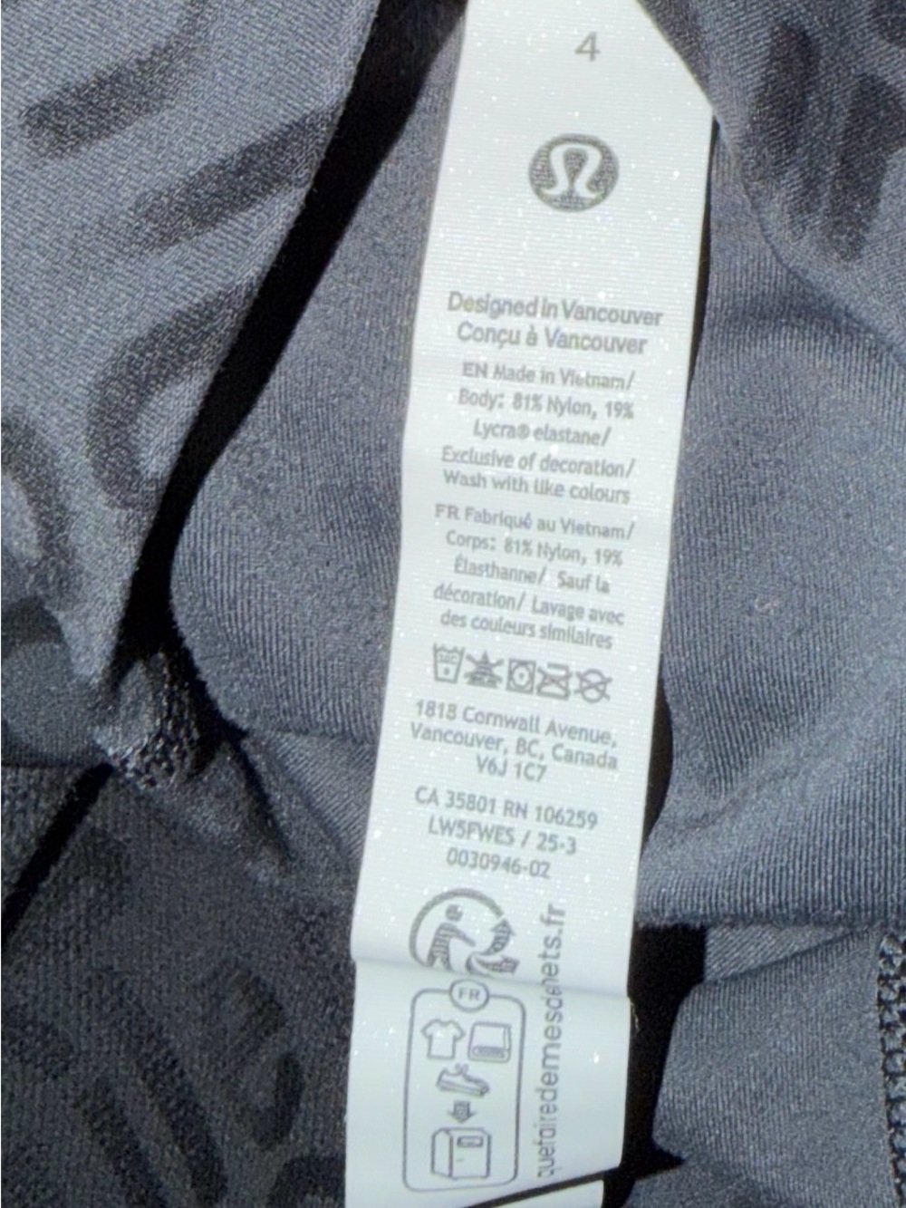 Women’s Align High Rise 25” Flux WordMark Black Lululemon Multi Logo Leggings - Picture 9 of 10